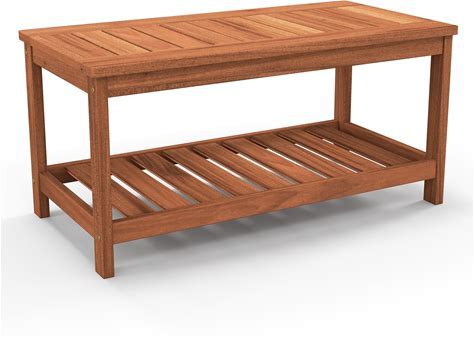 Tangkula Outdoor Acacia Wood Coffee Table