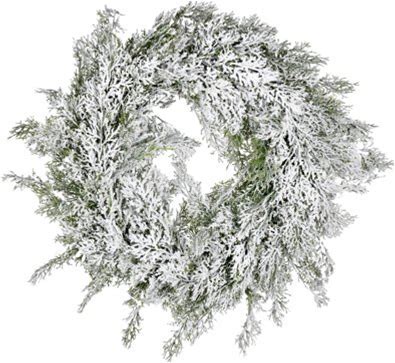 Martha Stewart Living Snowy Cedar Wreath