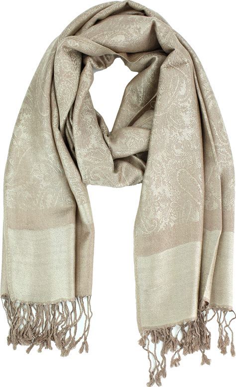 Paskmlna Paisley Jacquard Pashmina Shawl